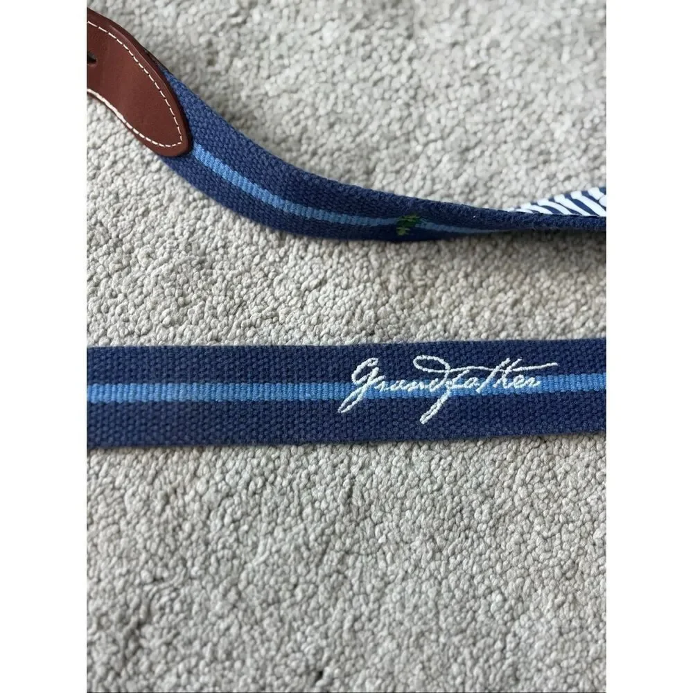 NWOT Peter Millar stitched “grandfather” belt, Sz 44, $198